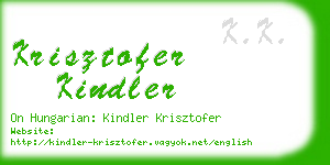krisztofer kindler business card